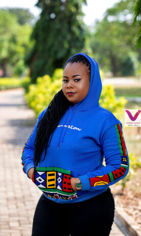 vondeeworld,african print hoodie