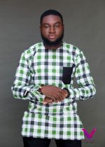 Check Print Long Sleeve Shirt | M | #1 - Image 3