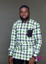 Check Print Long Sleeve Shirt | M | #1 - Image 2