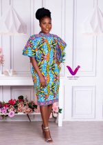 Yaa African Print Dress with Butterfly Arms | S-M