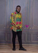 Zan Long Sleeves African print Men Shirt - Image 3