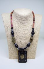 African Tribal Beaded Necklace - Image 4