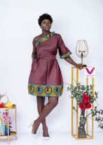 African Print Eno One-Shoulder Dress| S-M - Image 3