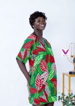 Ewuraba African Print Mini Semi-Fitted Shirt| S-L
