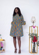 Adoma African Print Dress - Image 3