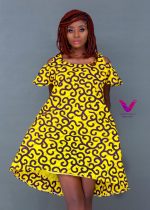 #65- Okyin Flare Ankara Dress| M
